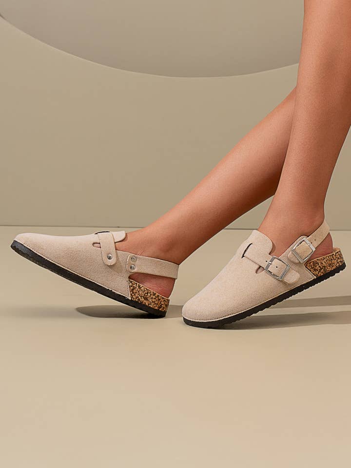 C'M PARIS - Wholesale Sandals - Women's - Back Strap Clog Sandal with Double Buckle 21573