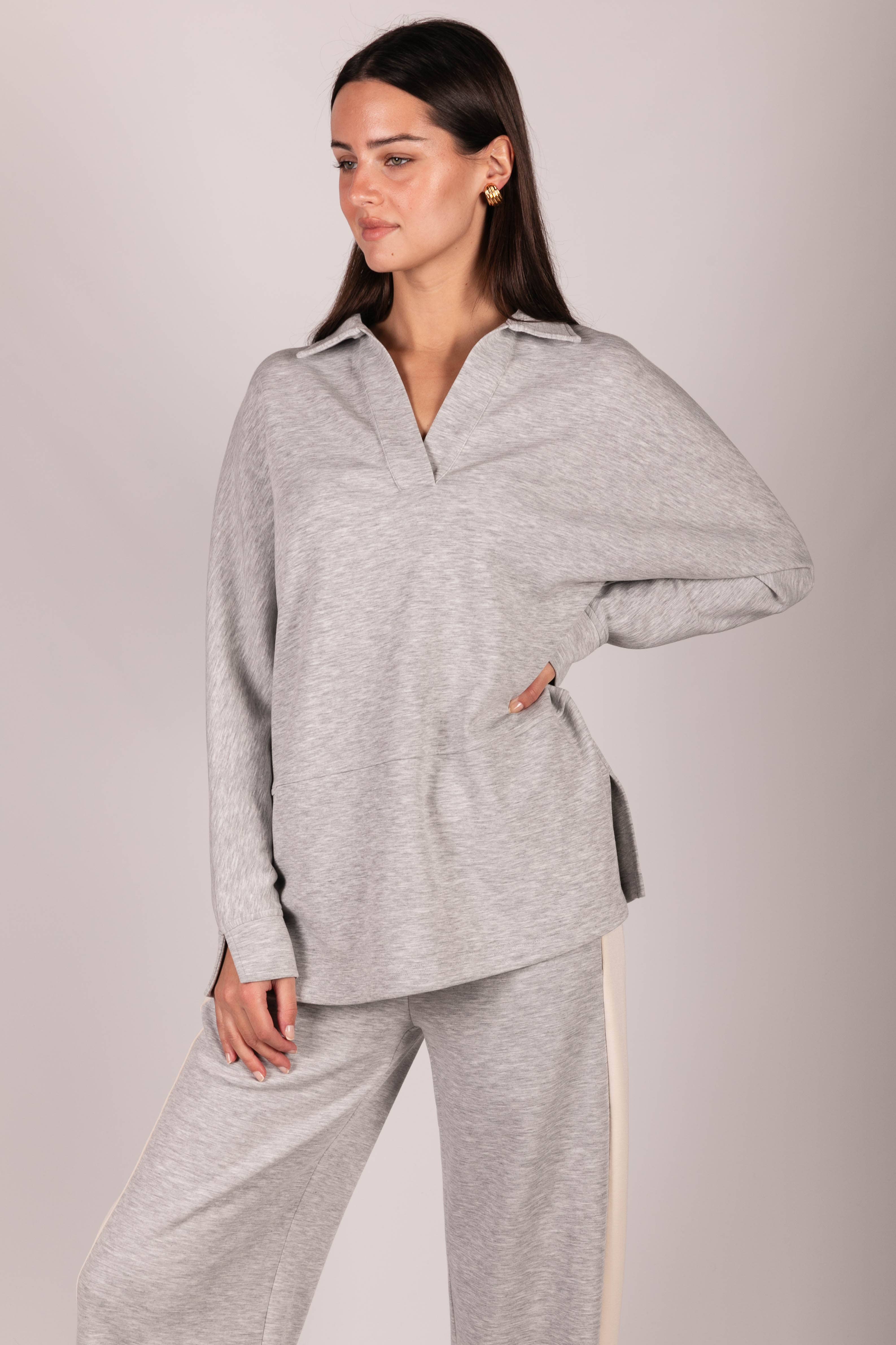 P. CILL - Wholesale T-Shirt - Women's - P. CILL Butter Modal Collared Long Sleeve Top31