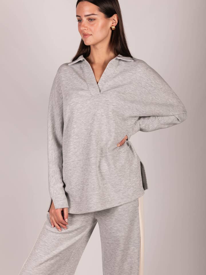 P. CILL - Wholesale T-Shirt - Women's - P. CILL Butter Modal Collared Long Sleeve Top31