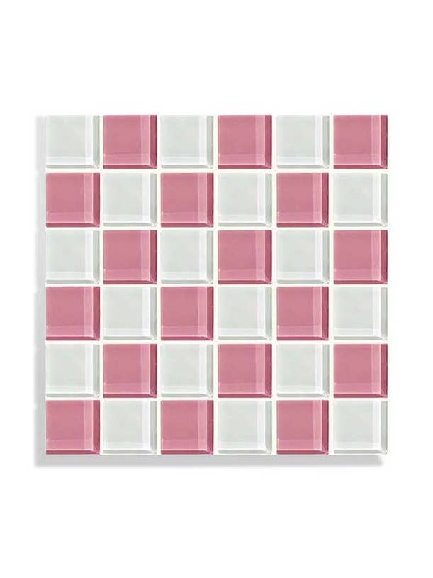 BANDEJA DECORATIVA DE AZULEJOS DE VIDRIO - Chocolate con leche rosa del Himalaya para venta al por mayor de Subtle Art Studios