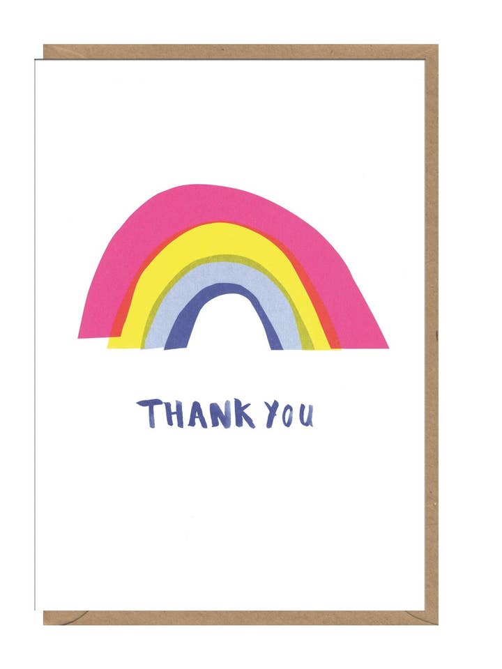 INK26 Neon Rainbow Thank You Card for wholesale by Earlybird Designs
