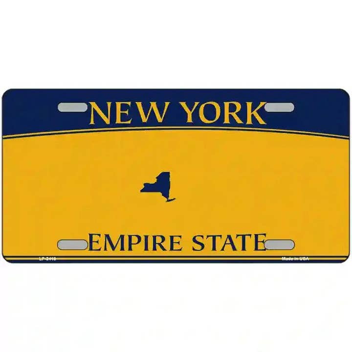New York State Blanks Metal Novelty License Plate for wholesale by Smart Blonde