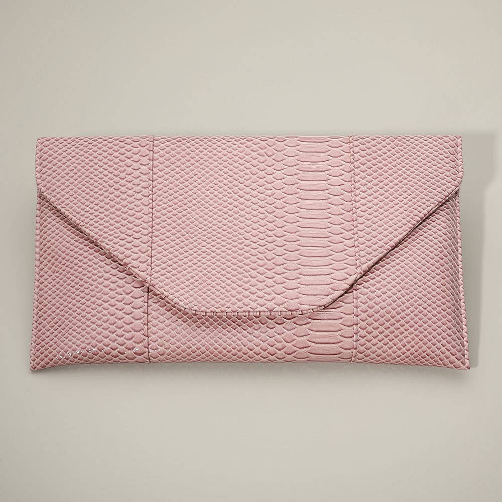 Sensibling Corp. - Wholesale Clutch Bag - Women's - Snake Skin Patterned Envelope Clutch / Shoulder Bag3