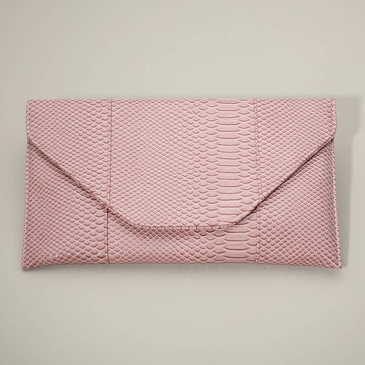 Sensibling Corp. - Wholesale Clutch Bag - Women's - Snake Skin Patterned Envelope Clutch / Shoulder Bag3