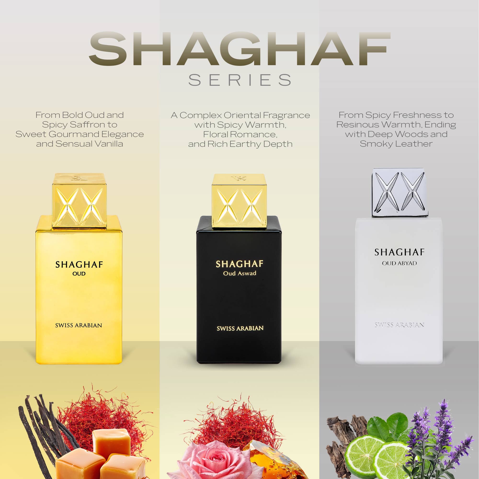 SWISS ARABIAN - Wholesale Perfume/Eau de Toilette - Swiss Arabian SHAGHAF OUD Luxury EDP for Unisex 75ml3