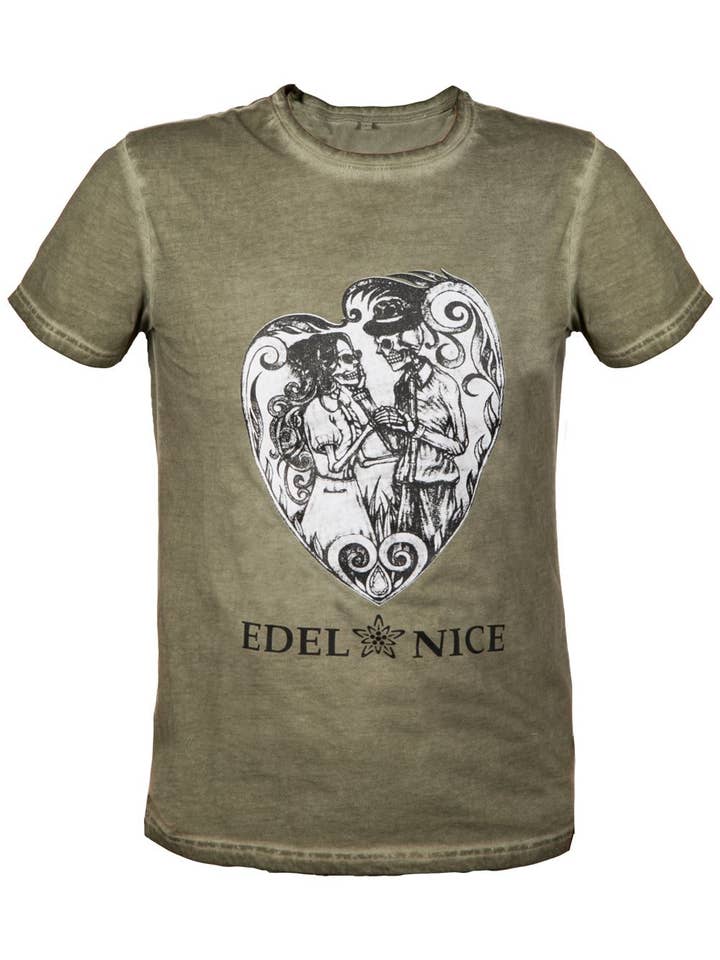 T-shirt Alex couleur olive pour la vente par Edelnice Trachtenmode GmbH & Co. KG