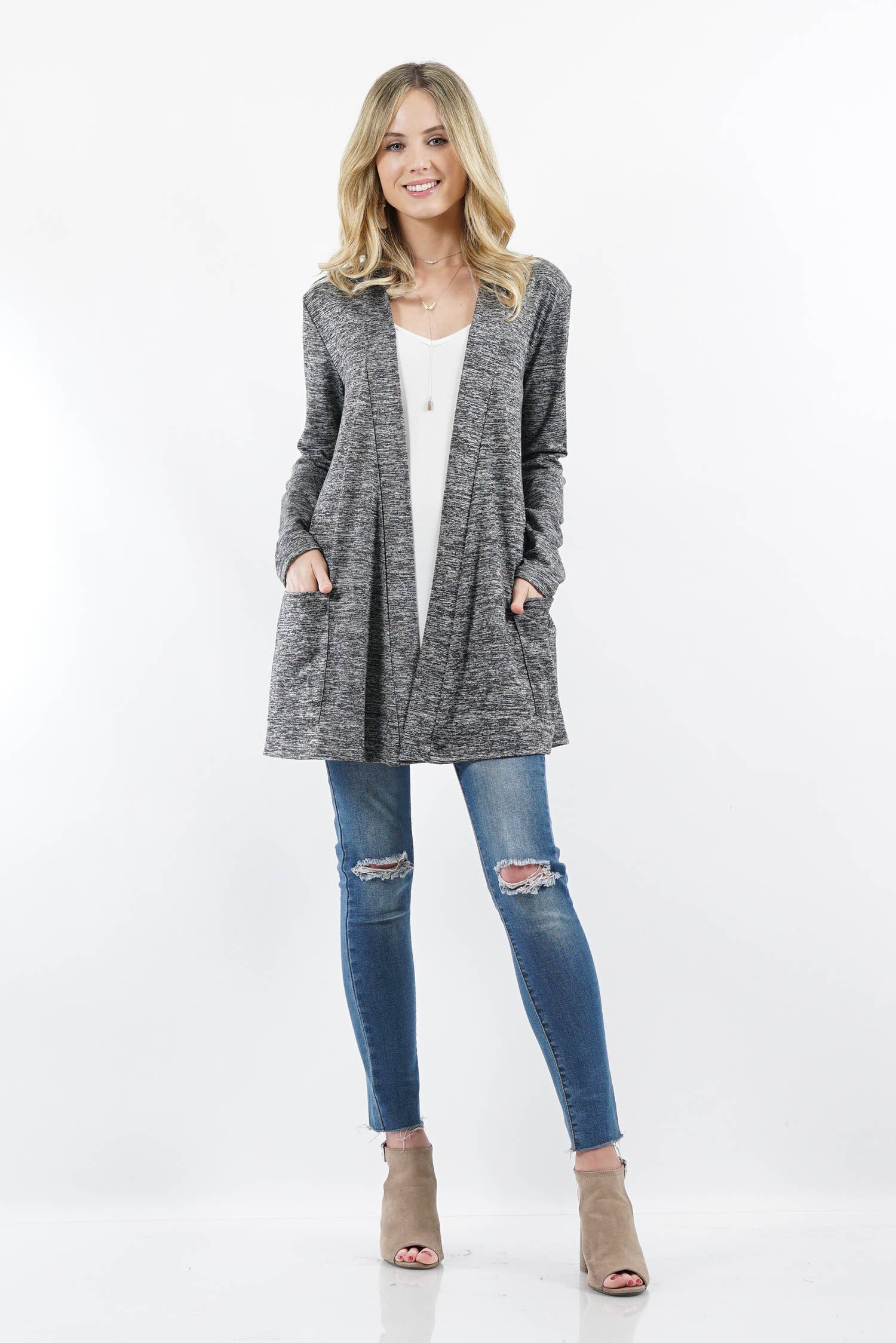 42POPS - Wholesale Cardigan - Women's - ",,...._ Open cardigan w/ slouchy pockets27