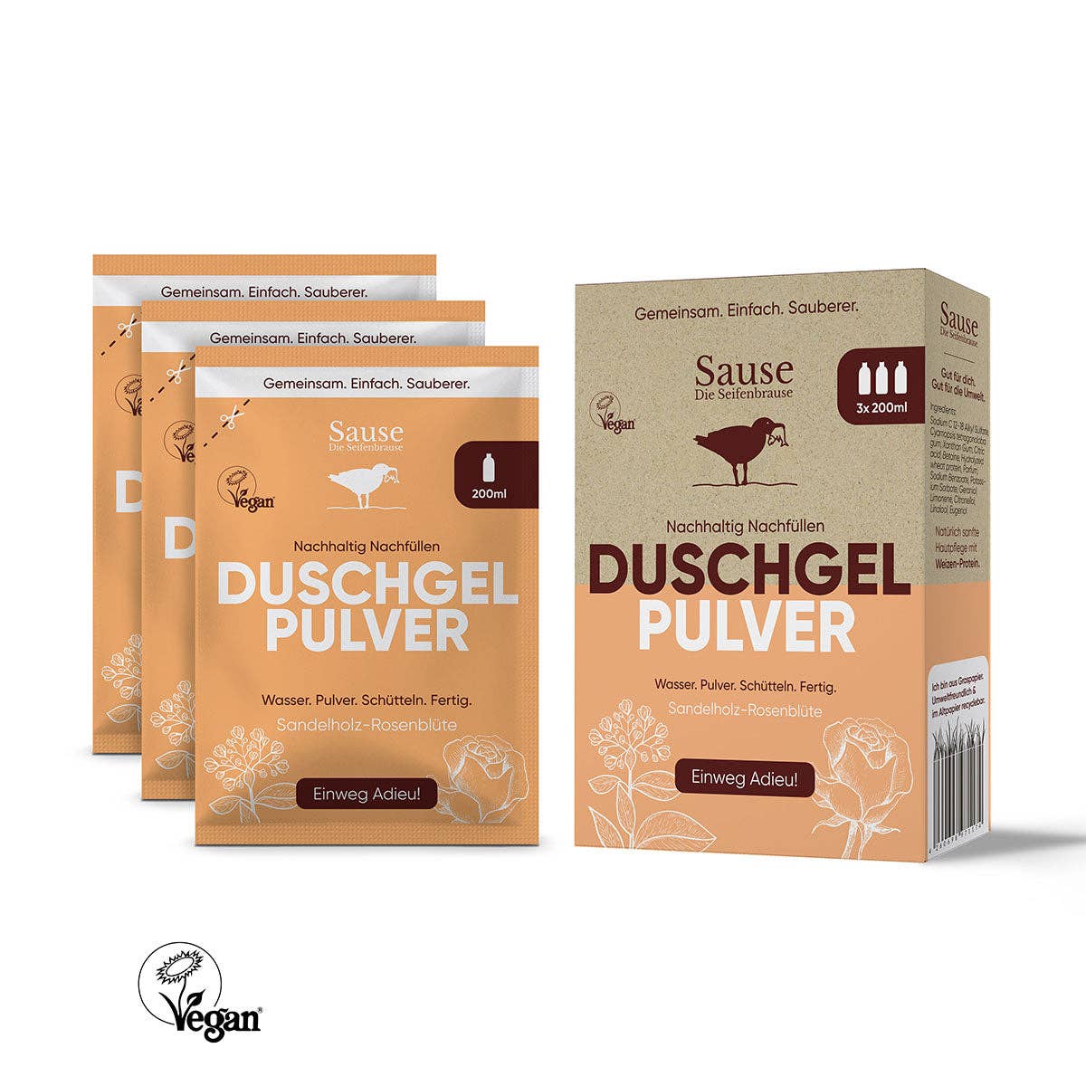 Sause GmbH – Großhandel Duschgel – Duschgel Sandelholz Rosenblüte Refill2