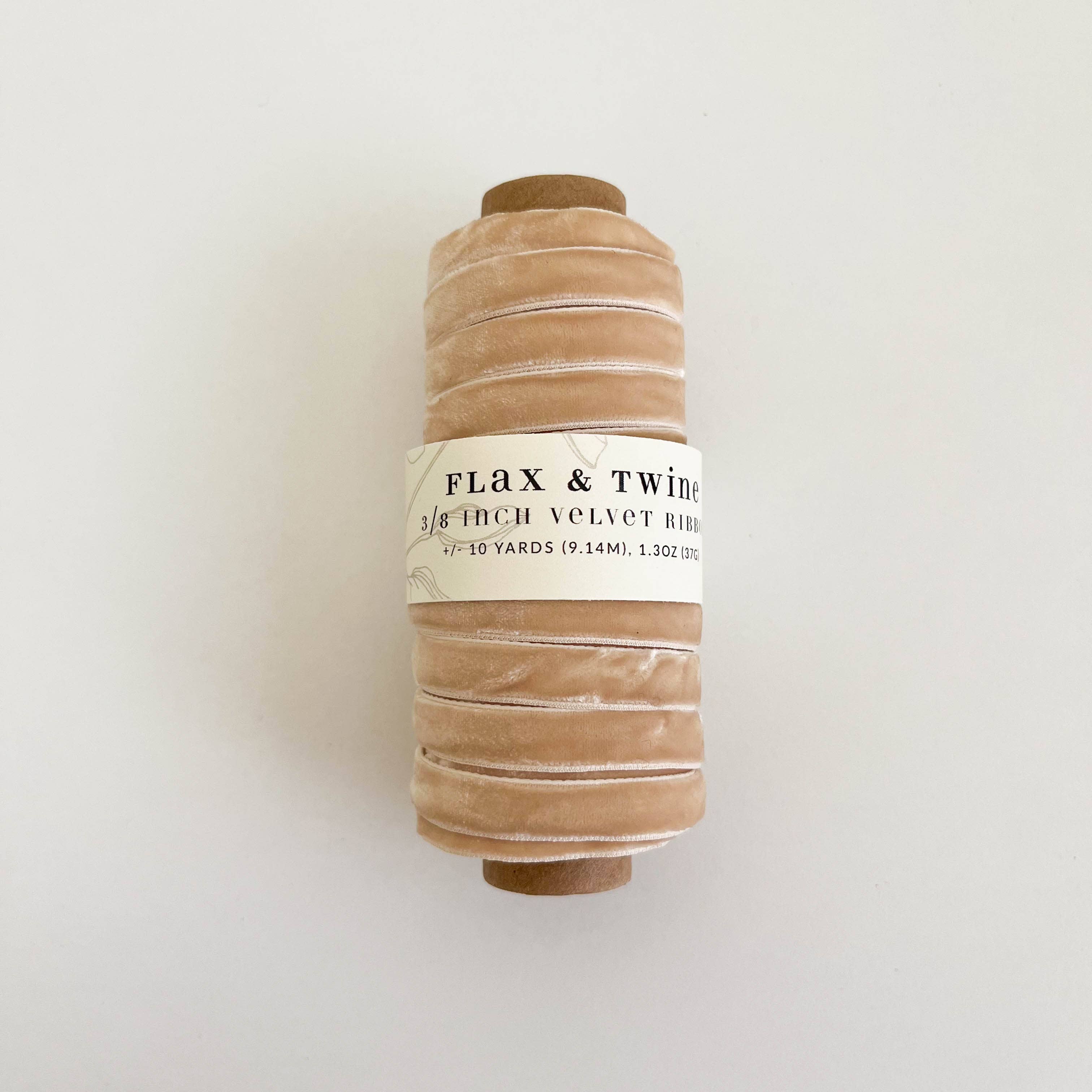 Flax & Twine - Wholesale Ribbon - Gift Wrapping - Flax & Twine 3/8" Velvet Ribbon - 10 Yards2