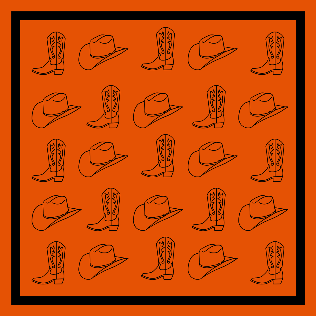 ALMA-MATER COLLECTION - Wholesale Scarf - Women's - Orange & Black Gameday Scarf (3 PRINTS)0