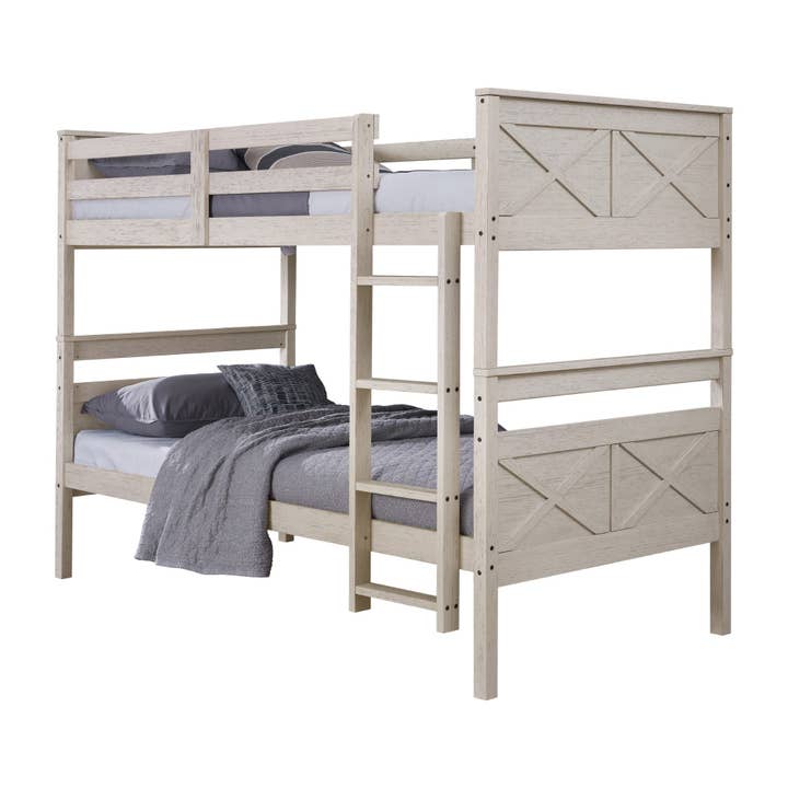 Home Design - Wholesale Bed - Home Design Exeter Twin Over Twin Solid Wood Standard Bunk Bed Frame6