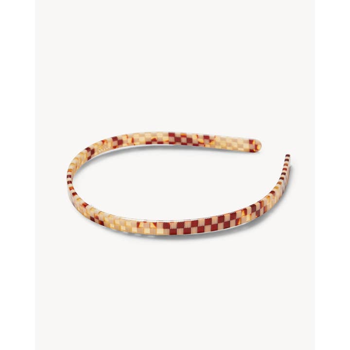 MACHETE - Wholesale Fashion Headband - Women's - Ultralight Thin Headband in Tortoise Checker