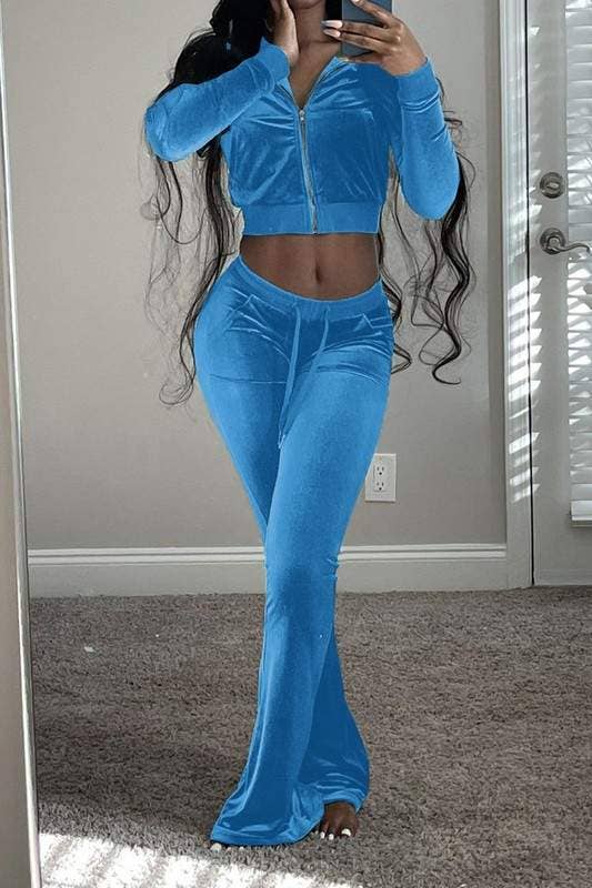 Queen Fashion – wholesale Set med topp och kjol - Dam – Velourjacka träningsset17