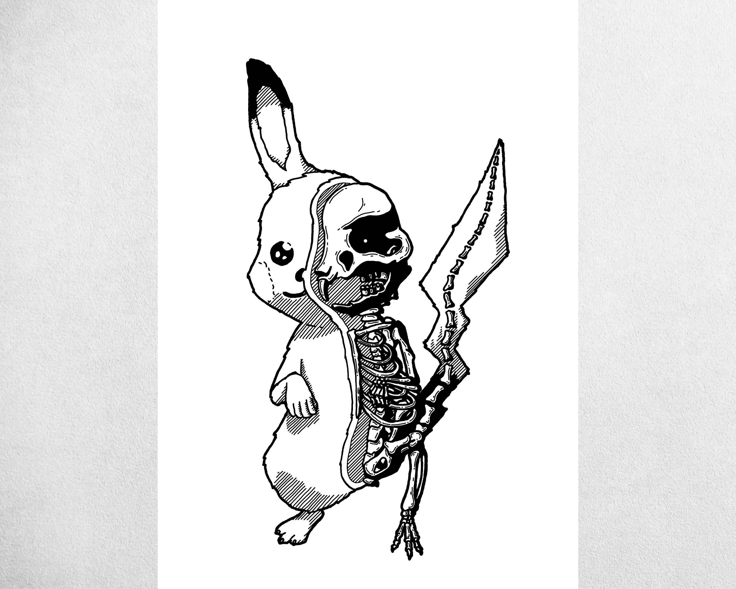 MechanicalPen - Wholesale Art Print - Pikachu Anatomy - Pokemon Inspired Art Print0