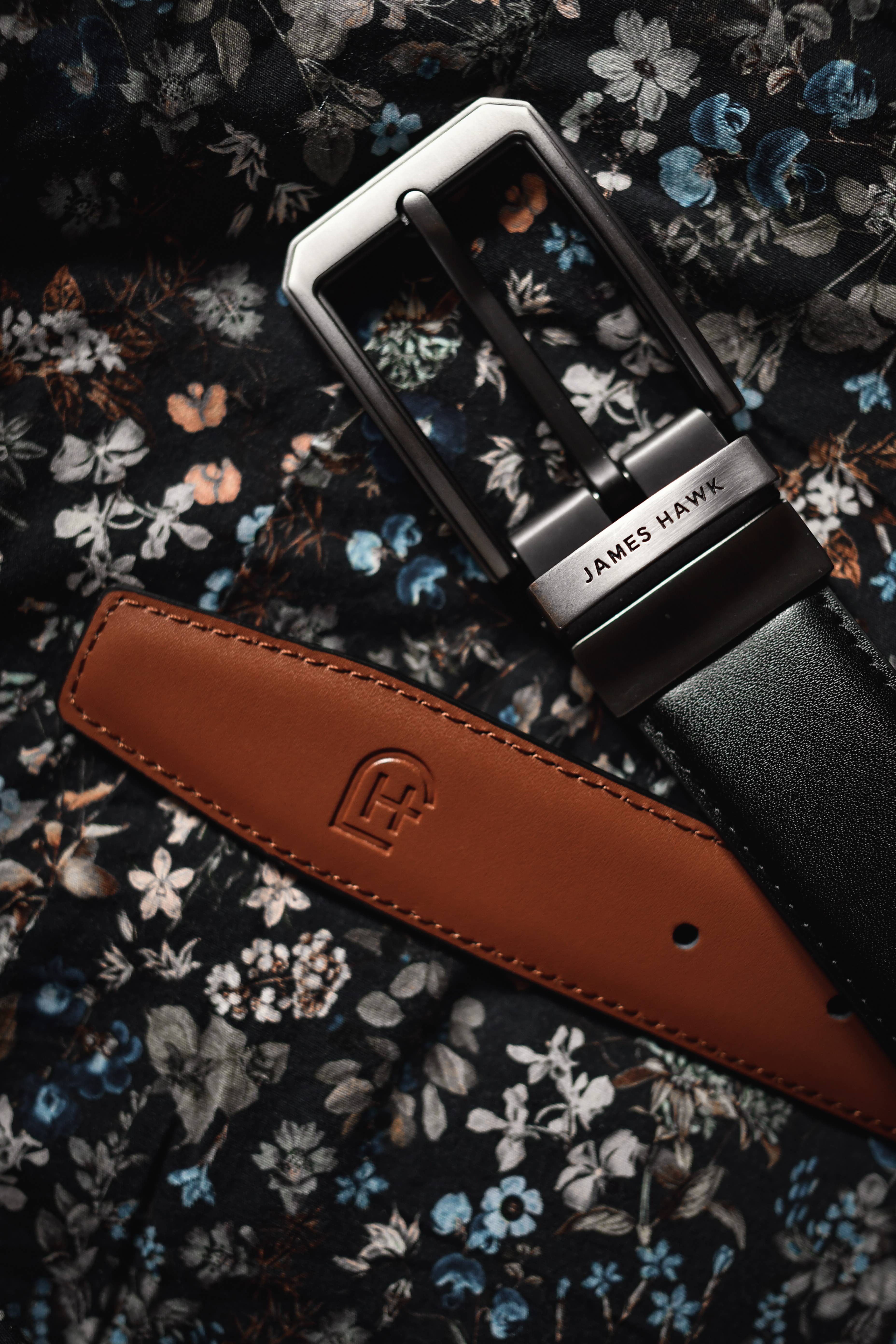 James Hawk - Venta al por mayor Cinturón - Hombre - Cinturón inteligente reversible de cuero para hombre con caja de regalo18