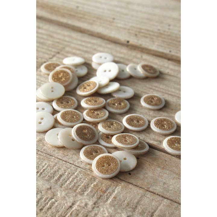 Eglantine et ZoƩ - Wholesale Sewing Button/Snap - Gold Duo Button