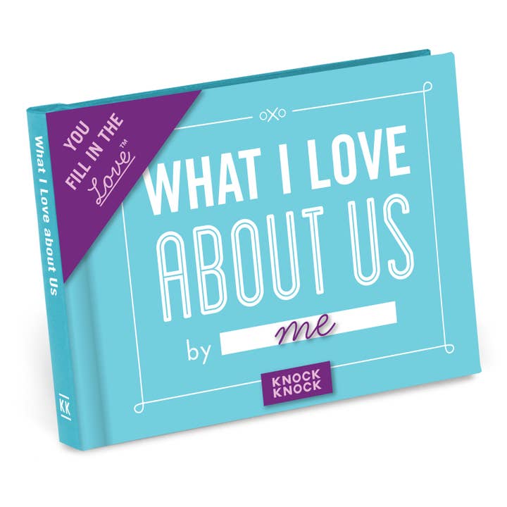 What I Love about Us Fill in the Love® Book for wholesale by Knock Knock