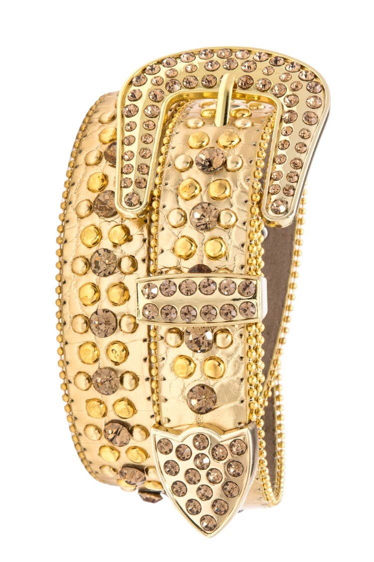 Rope & Spurs - Wholesale Belt - Kids - Kids Crystal Western Fashion Belt1