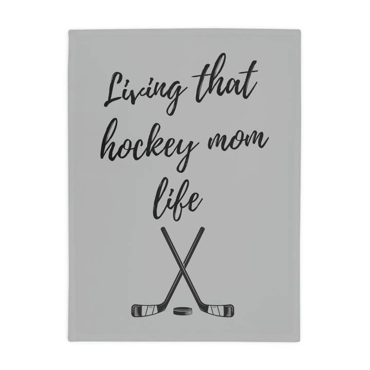 Coperta in pile peluche Hockey Mom Life per la vendita all'ingrosso da parte di Hockey Mama Designs