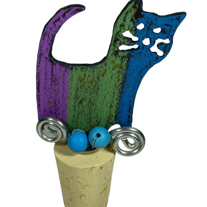 Whimsies – Rolha de vinho por atacado – Topper vinho Gato rolha vinho em cortiça bar cocktails reciclados EUA1