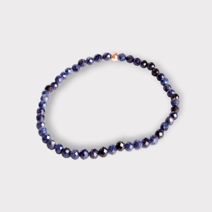 The Always Busy Mama – wholesale Beaded bracelet – Sapphire Stretch Bracelet | Moments & Milestones1