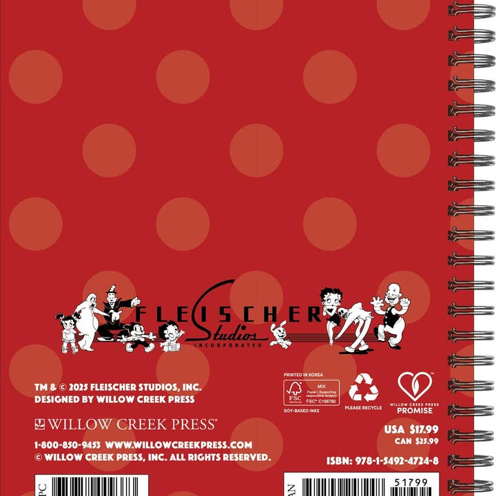 Willow Creek Press & Gifts - Wholesale Calendar - Betty Boop 2025 Engagement Calendar
