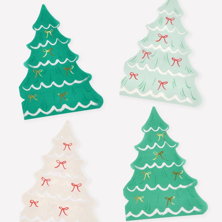 Christmas Tree With Bows Napkins for wholesale by Meri Meri