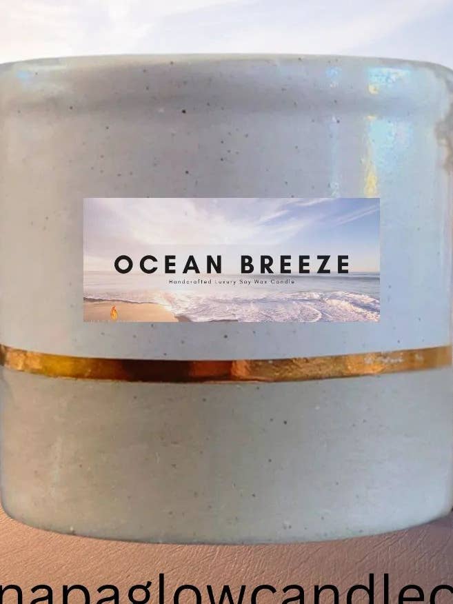 Bougie Ocean Breeze 14,5 oz pour la vente par Napa Glow Candle Company