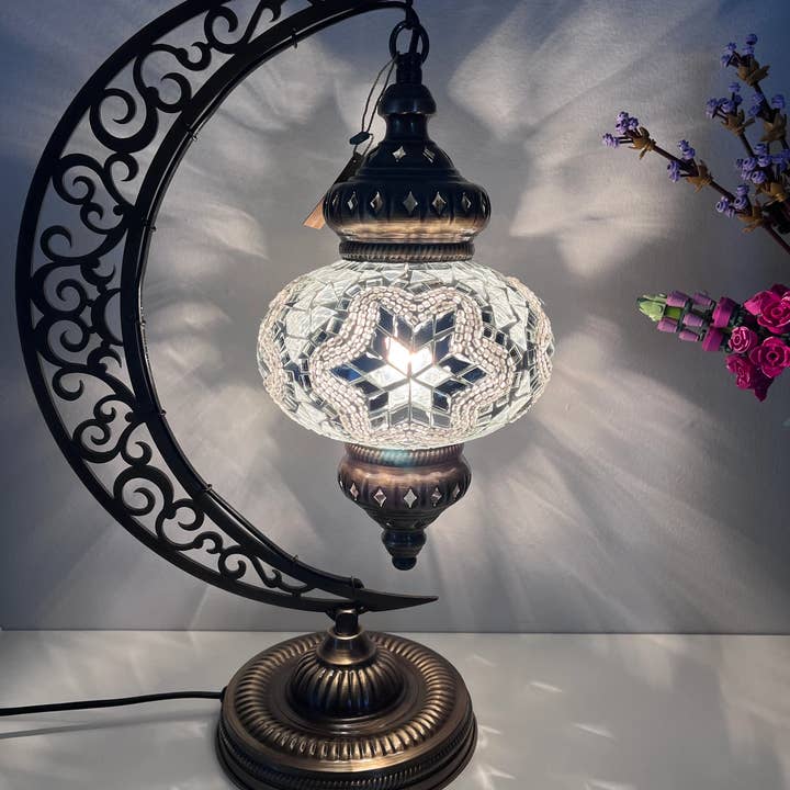 Mediterranean Collection - Wholesale Accent/Desk Lamp - Turkish Mosaic Moon Lamps4