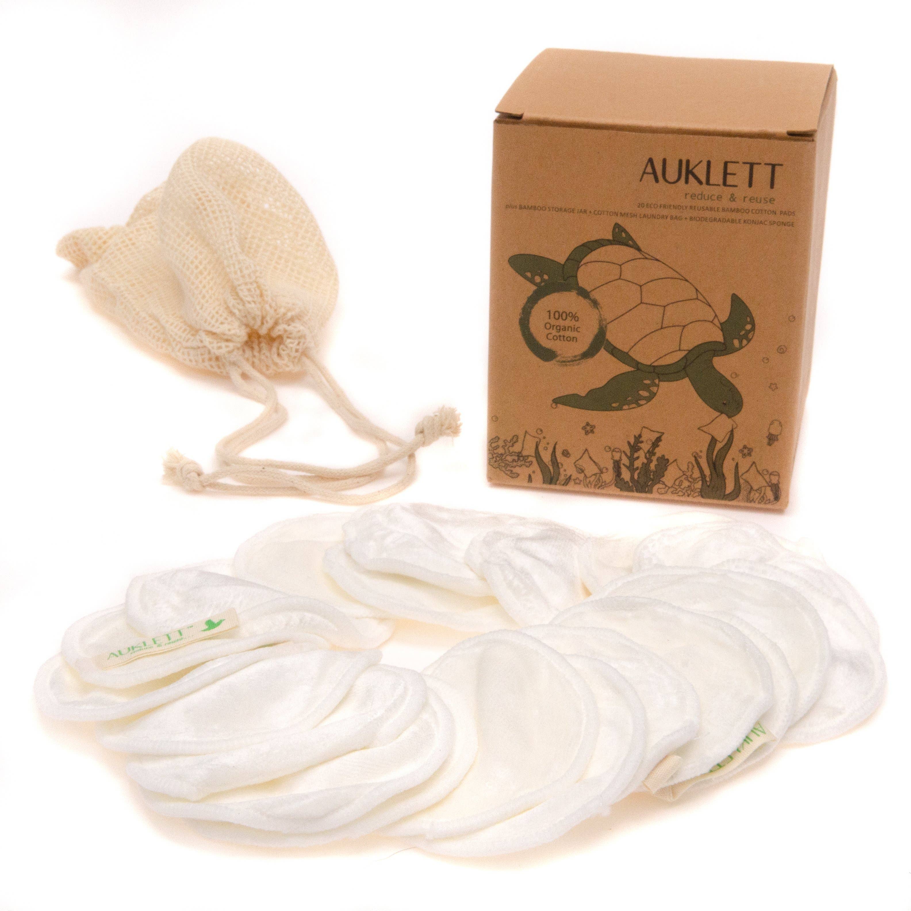 Auklett – Engroshandel Makeupfjerner – Bambus Makeup Remover Pads (hvid)2