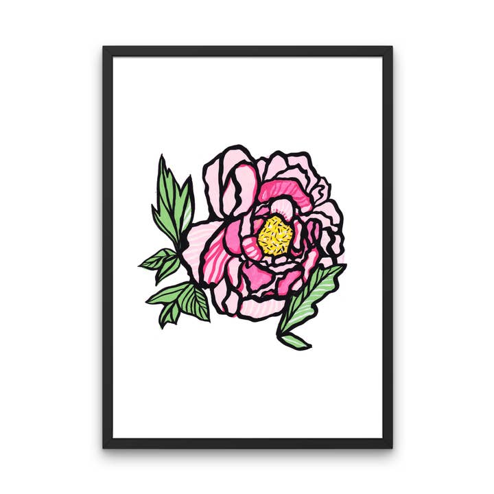 Pæony' Kunsttryk A5 for engroshandel hos Grace Bedford Design