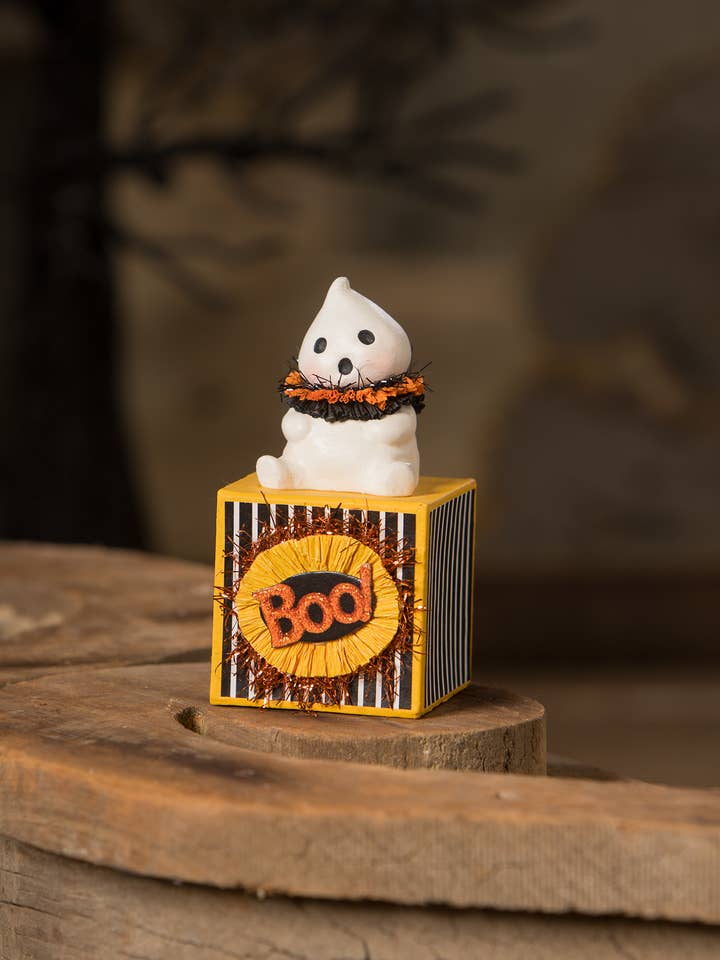 Boo on Block for wholesale by Bethany Lowe Designs