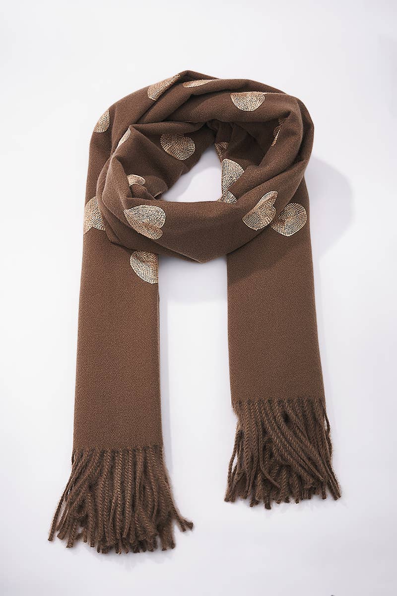 BYREN | ÉLINE L'ATELIER - Venta al por mayor Bufanda - Mujer - Bufanda de lana con estampado de corazones FL213DF7