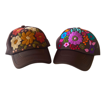 Lumily - Wholesale Trucker Hat - Women's - Tulum Hand Embroidered Trucker Flower Hat - Mexico5