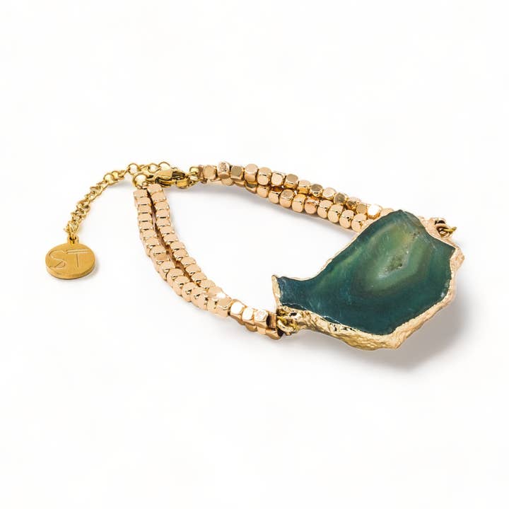 Jade Oasis Agat Armbånd for engroshandel hos Skyscrapers and Trees