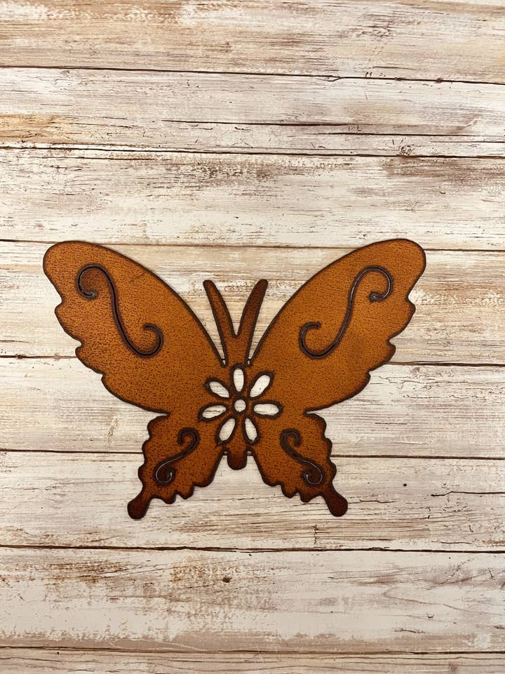 Panneau mural Butterfly Garden Friend pour la vente par Universal Ironworks USA