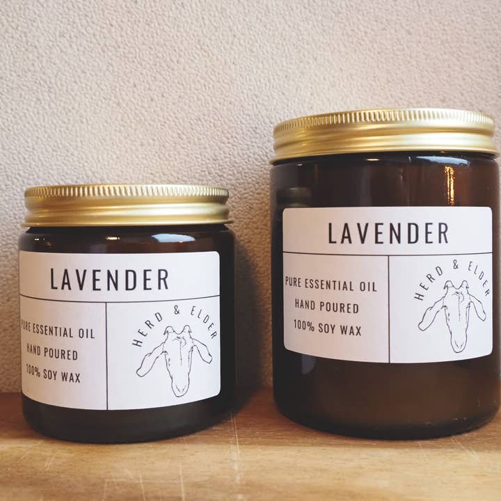 LAVENDER ESSENTIAL OIL - SOY WAX CANDLE for wholesale by Herd & Elder