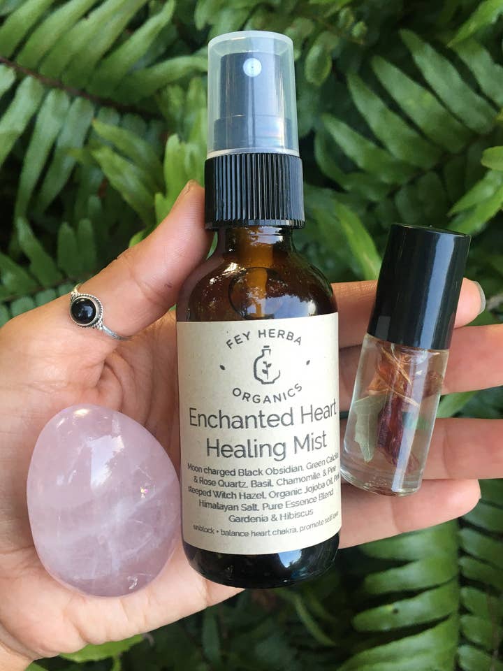 Heart Chakra Healing Aura Mist for wholesale by Fey Herba Organics LLC