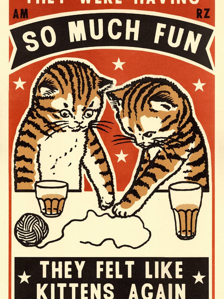 Stampa di nuovo i gattini per la vendita all'ingrosso da parte di Ravi Zupa Arts