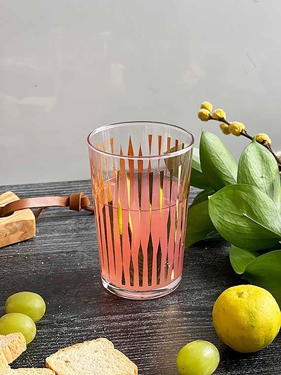 Set di 6 bicchieri da tè trasparenti design Fire per la vendita all'ingrosso da parte di Scents and Feel