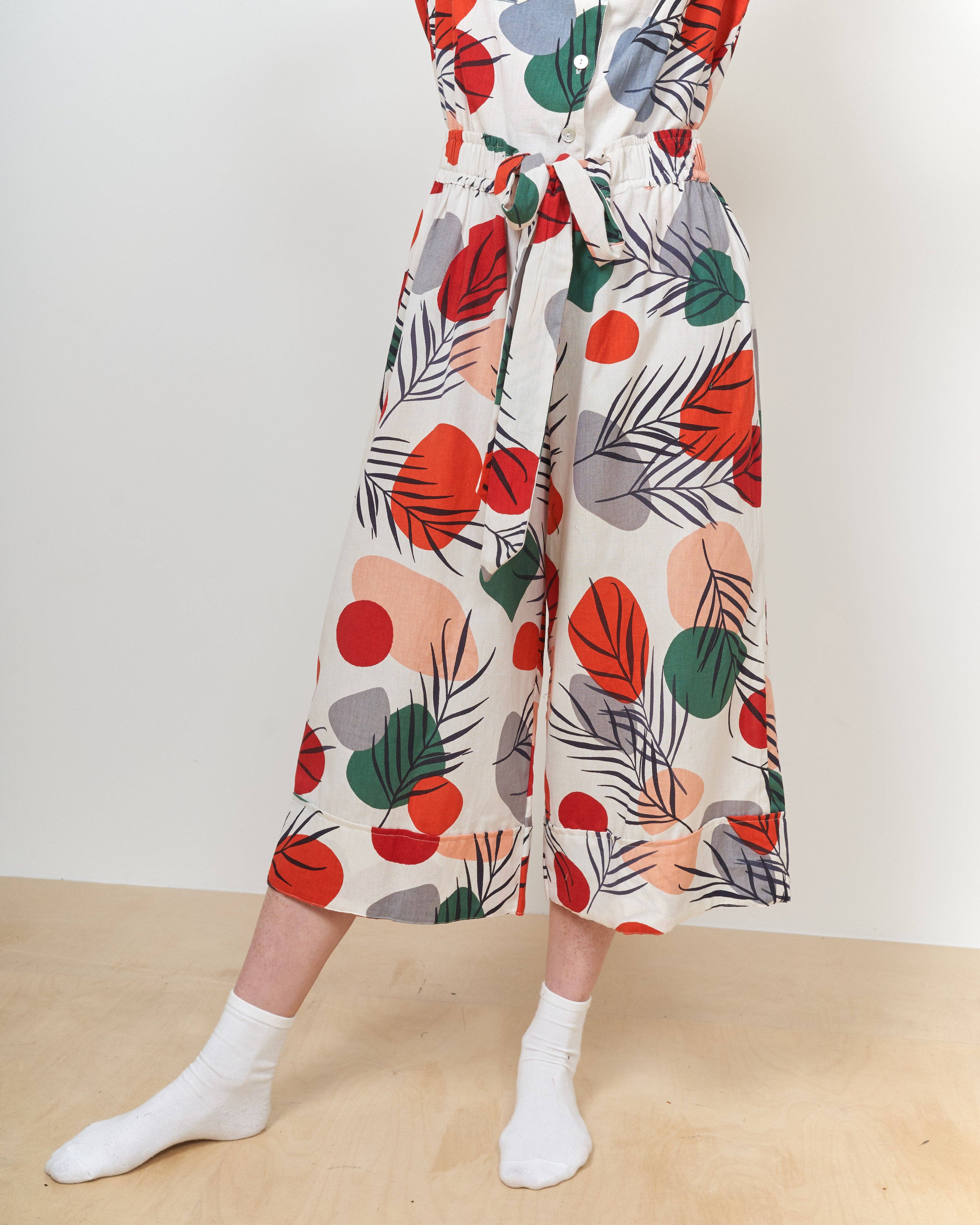 Periodical - Wholesale Lounge Shorts - Women's - Olive Branch Wide Hem Culottes5