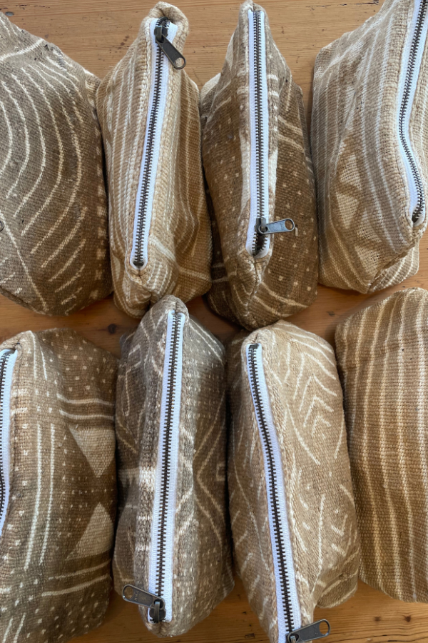 Jenna Bee - Wholesale Makeup/Cosmetic Bag - Vintage Mud Cloth Cosmetic Bag4