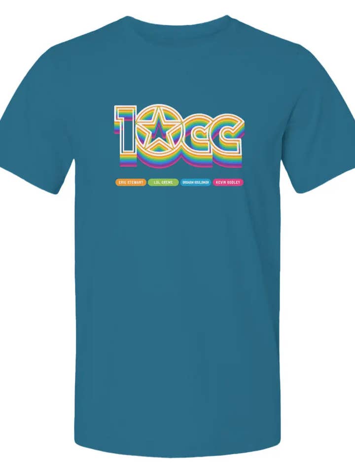 Maglietta unisex "10cc" per la vendita all'ingrosso da parte di Amp'd Apparel Company