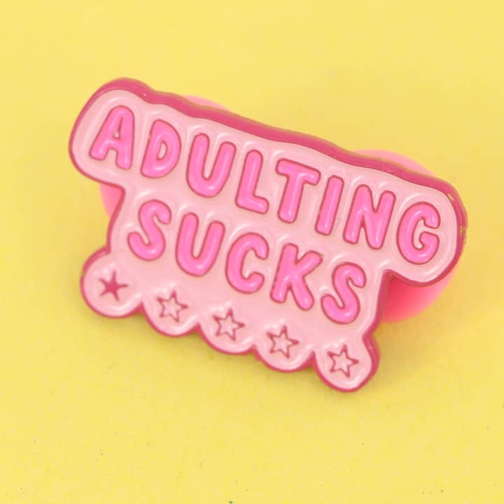 Fluffmallow (Custom duties for USA are pre-paid by us) - Wholesale Lapel Pin/Button - Adulting Sucks Enamel Pin
