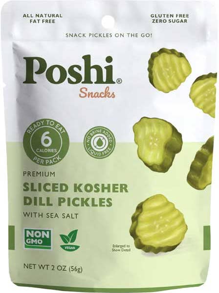 PICKLES KOSHER DILL SLICED - POSHI for wholesale by Hudson Meat Company