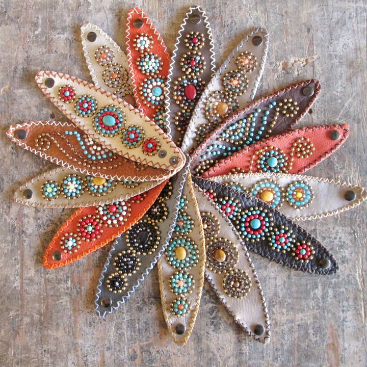 Bali Queen - Wholesale Cuff Bracelet - Thai Leather Snap Cuff16