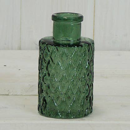 Garrafa de Vidro Geométrica Verde Mini por atacado de Satchville