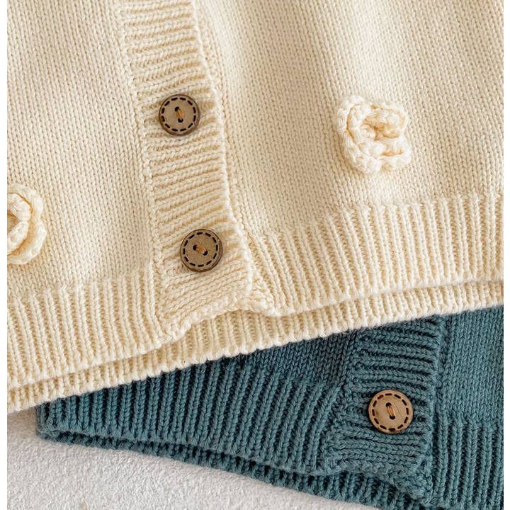 Annie & Charles – wholesale Cardigan – Baby – Annie & Charles® knitted jacket FLOWERS4