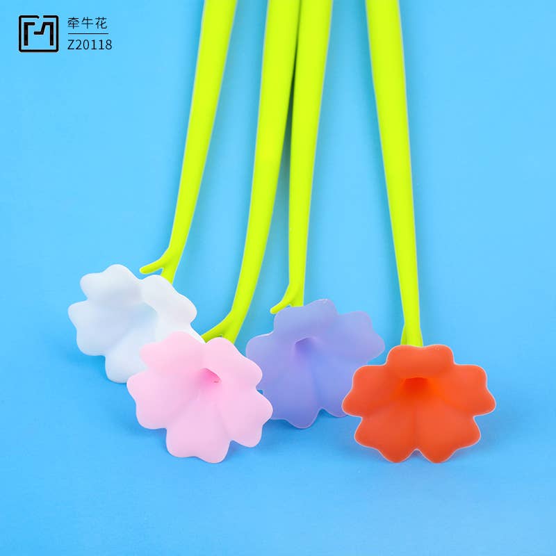 BCmini - Wholesale Pen - 22715 Morning Glory Flower Wiggle Pad Gel Pen-4810