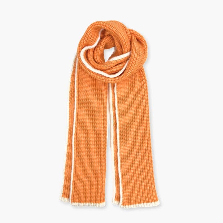 Humble Hilo - Wholesale Scarf - Women's - Humble Hilo Knitted Soft Scarf, Fine Knitted with White Trim37